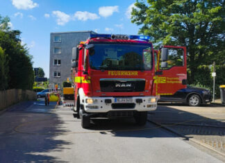 Die Feuerwehr bei einem der Einsätze. Foto: FW Heiligenhaus