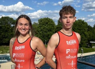 Joana Wollf und Leon Vollstedt gehen für das Ratinger Triathlon-Team auf die Strecke. Foto: TTR 08