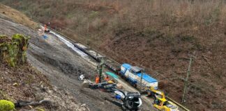 Nach dem Hangrutsch an der Pendlerstrecke S6 beginnen jetzt die Reparaturarbeiten