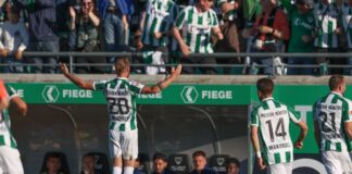 Jorrit Hendrix traf sehr sehenswert für Münster.