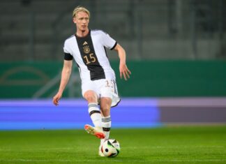 Hat mehr als ein Jahr lang nicht mehr gespielt: Bochums Neuzugang Colin Kleine-Bekel, hier im Trikot der U21-Nationalmannschaft.