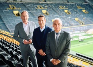 Hans-Joachim Watzke (l) erhält beim Kampf um das Präsidenten-Amt beim BVB Konkurrenz vom Amtsinhaber Reinhold Lunow (r)