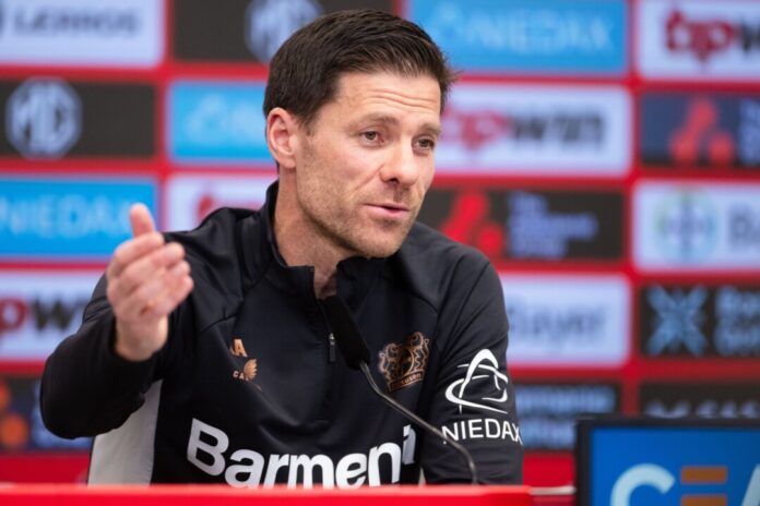 Pressekonferenz Bayer Leverkusen Nach Medienberichten soll Xabi Alonso zu seinem Ex-Club Real Madrid wechseln.