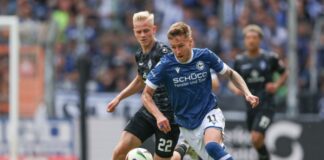 Joel Grodowski (r) traf gegen Lotte.