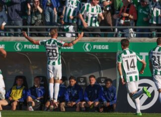 Jorrit Hendrix traf sehr sehenswert für Münster.