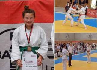 Emely Wiederhöft hat sich eine Medaille erkämpft. Fotos: privat