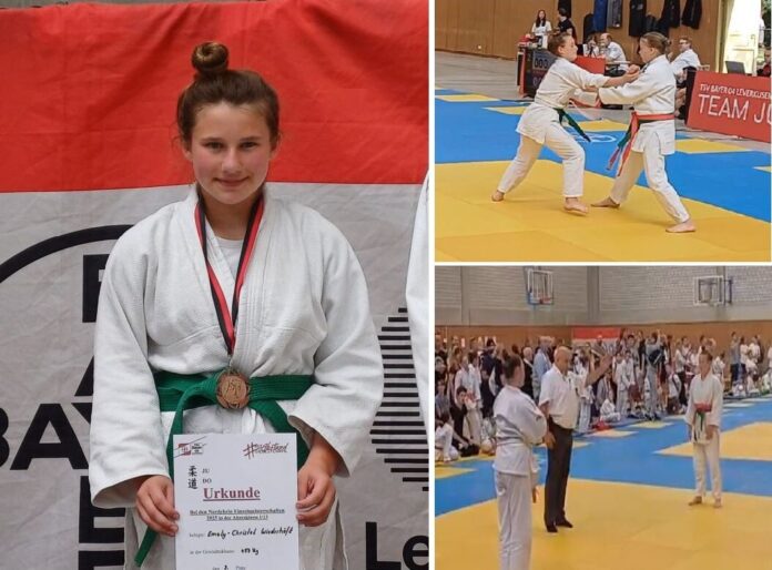 Emely Wiederhöft hat sich eine Medaille erkämpft. Fotos: privat
