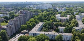 Blick auf Ratingen West , Luftbild: Nestocom