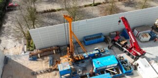 Bohren nach Erdwärme - hier die Arbeiten in Krefeld.