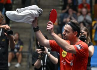 Abschied vom Tischtennis: Timo Boll nach dem letzten Spiel seiner Karriere.