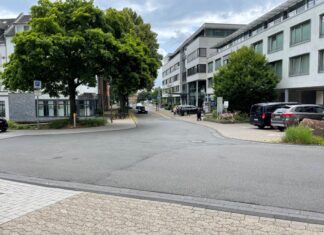 Dieser Bereich wird am kommenden Freitag für den Verkehr gesperrt. Foto: Kreisstadt Mettmann