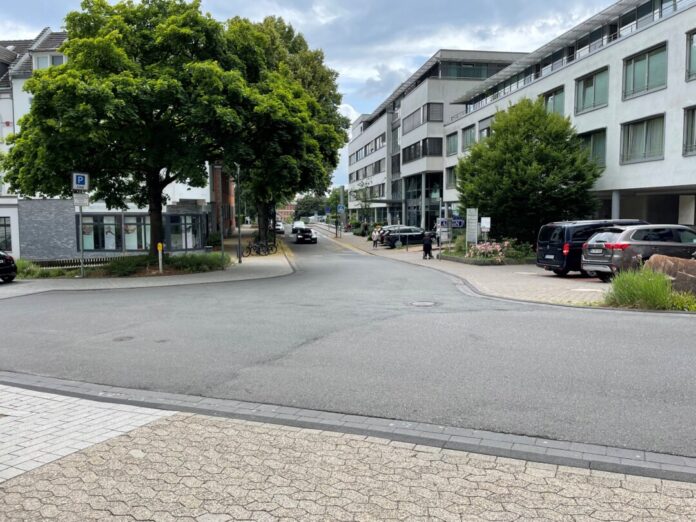 Dieser Bereich wird am kommenden Freitag für den Verkehr gesperrt. Foto: Kreisstadt Mettmann