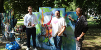 Im Bavierpark dominieren bunte Farben. Foto: Stadt Erkrath