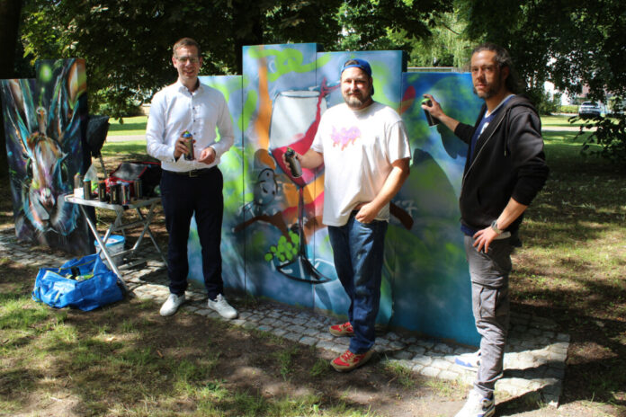 Im Bavierpark dominieren bunte Farben. Foto: Stadt Erkrath