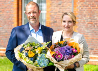 Sie freuen sich auf ihre neuen Aufgaben: Christina Sommer und Martin David. Foto: Theodor Fliedner Stiftung