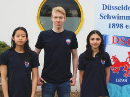 Chanyaphak Chaipattaraworakul und Parmis Ghaderi begleiten Marvin Paprotzki zu den Jugendmeisterschaften nach Berlin. Foto: privat
