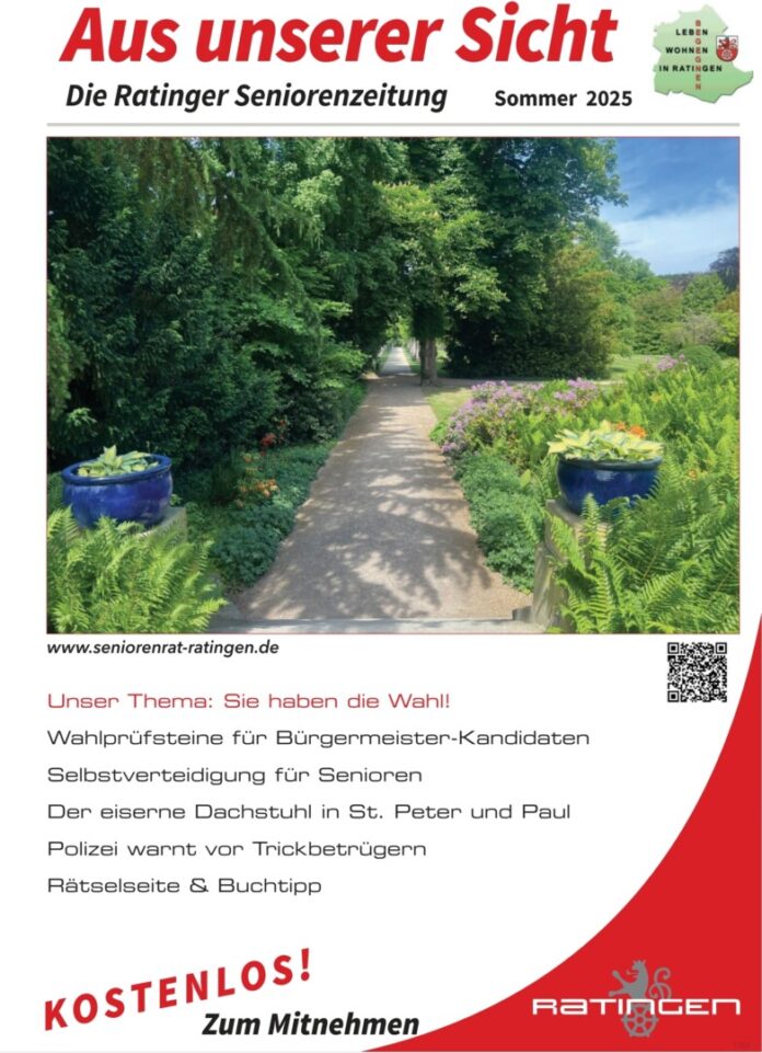 Cover der neuen Seniorenzeitunv die an vielen Stellen im Stadtgebiet ausliegt.