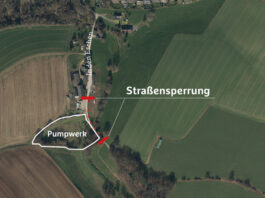 Die genaue Lage der Sperrung ist in der Karte eingezeichnet. Quelle: BRW