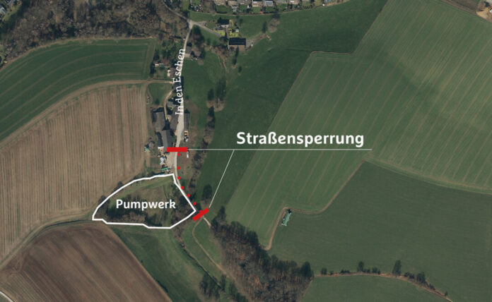 Die genaue Lage der Sperrung ist in der Karte eingezeichnet. Quelle: BRW