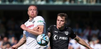 Lars Lokotsch (l.) wechselt vom SC Verl zu Preußen Münster.