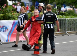Wettkampf der Feuerwehrleute in Mönchengladbach (Archivbild)