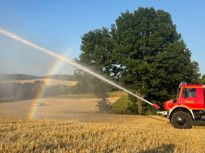Die Wülfrather Brandschützer bei der Übung. Foto: FW Wülfrath