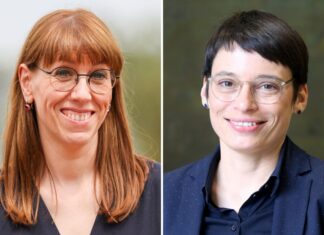 Katja Meier (li.) und Josefine Paul haben geheiratet (Archivfotos)