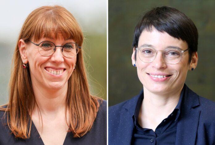 Katja Meier (li.) und Josefine Paul haben geheiratet (Archivfotos)
