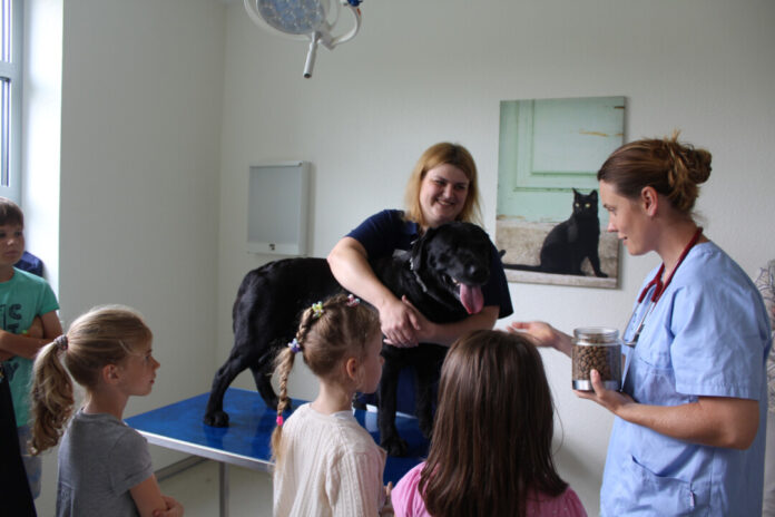 Bei dem Besuch in der Tierklinik konnten die Kinder viel lernen. Foto: Stadt Erkrath