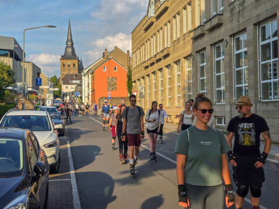 Der Start in Ratingen Mitte, Rollnacht 2025 in Ratingen, Bild: Alexander Heinz