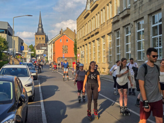 Der Start in Ratingen Mitte, Rollnacht 2025 in Ratingen, Bild: Alexander Heinz