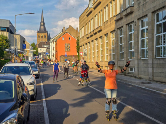 Der Start in Ratingen Mitte, Rollnacht 2025 in Ratingen, Bild: Alexander Heinz