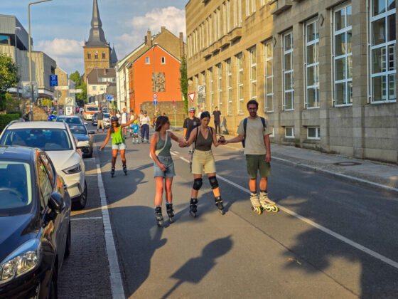 Der Start in Ratingen Mitte, Rollnacht 2025 in Ratingen, Bild: Alexander Heinz