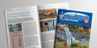 Die aktuelle Ausgabe der "Medamana". Foto: Grenzstein/Aule Mettmanner