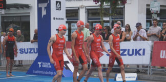 Gerrit Schubert, Jonas Hauser, Jan Ortjohann und Leon Vollstedt am Start. Foto: TTR08