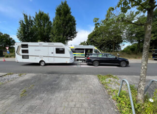 Die Polizei schickte Camper auf die Waage. Foto: Polizei