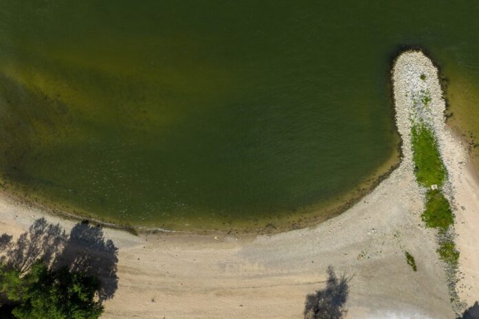 An diesem kleinen Strandabschnitt bei Rheinkilometer 729 in Himmelgeist ist am Vorabend ein sechs Jahre alter Junge im Rhein abgetrieben worden.