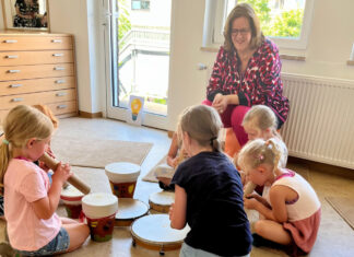 Kerstin Griese war bei den Kindern der Kita St. Antonius zu Gast. Foto: Büro Griese