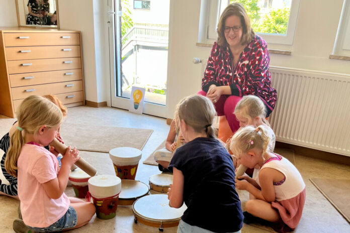 Kerstin Griese war bei den Kindern der Kita St. Antonius zu Gast. Foto: Büro Griese