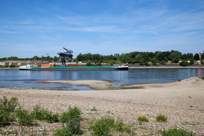 Rheinufer bei Duisburg Am Rheinufer bei Duisburg haben Spaziergänger ein abgetrenntes Bein gefunden. (Symbolfoto)