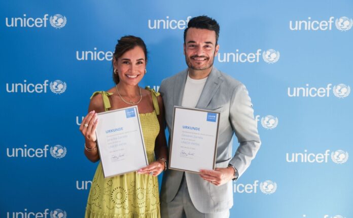 Jana Ina und  Giovanni Zarrella wollen sich als Unicef-Paten für Kinder einsetzen.