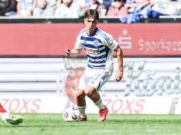 Jan-Simon Symalla beim Saisonauftakt in der 3. Liga in Aktion - gegen den VfB Stuttgart II holten die Zebras drei Punkte. Foto: MSV Duisburg / Nico Herbertz