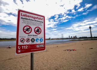 Die Stadt Düsseldorf legt los mit einem Badeverbot im Rhein. 