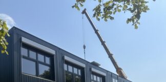 Baustelle an der Johann-Peter-Melchior Schule in Lintorf, Bild: Alexander Heinz