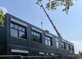 Baustelle an der Johann-Peter-Melchior Schule in Lintorf, Bild: Alexander Heinz
