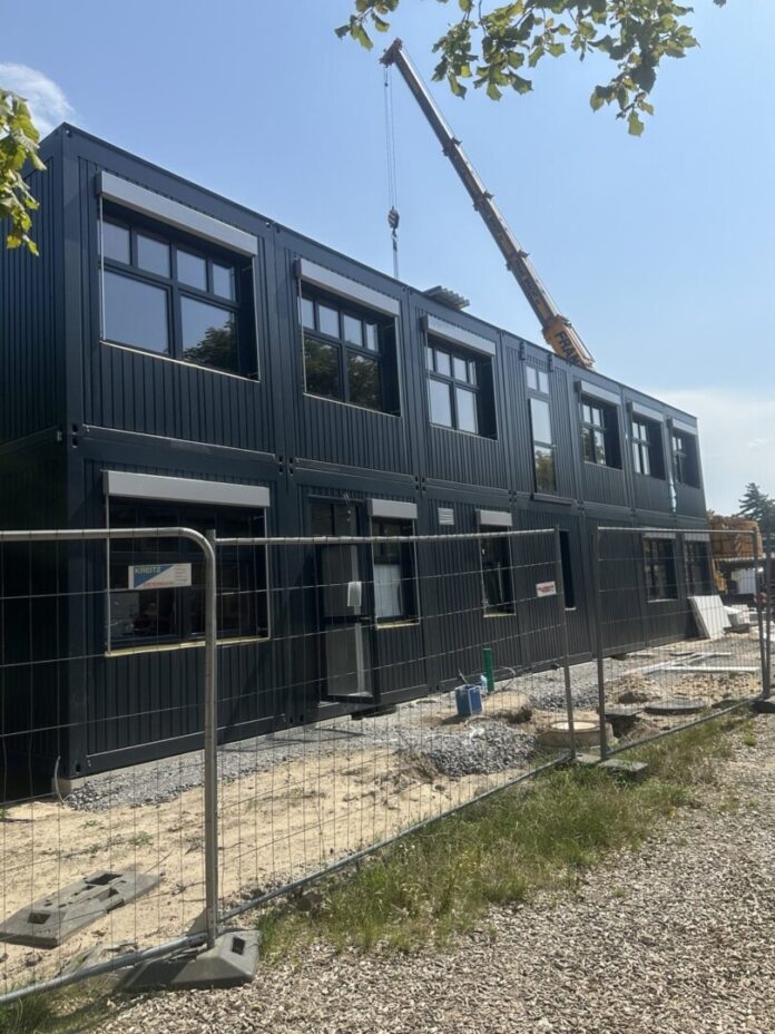 Baustelle an der Johann-Peter-Melchior Schule in Lintorf, Bild: Alexander Heinz