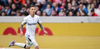 Alejandro Grimaldo von Bayer Leverkusen liebäugelt mit einem Wechsel nach Spanien.