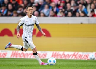 Alejandro Grimaldo von Bayer Leverkusen liebäugelt mit einem Wechsel nach Spanien.