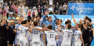 Das deutsche Hockey-Team feiert den insgesamt neunten EM-Titel.