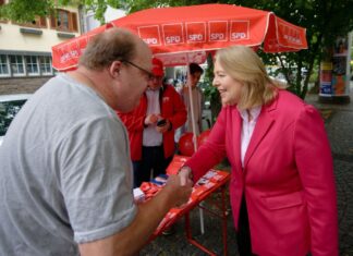 Parteichefin Bas ist in diesen Tagen überall in NRW unterwegs. 